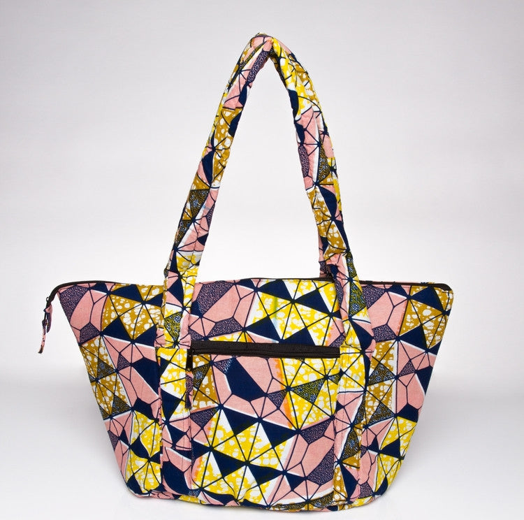 AYINKEH TOTE IN PINK MULTI PRINT