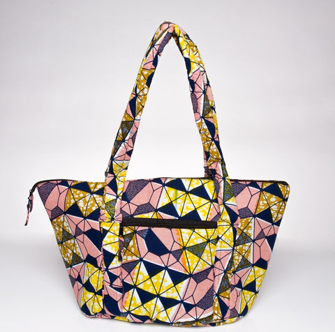 AYINKEH TOTE IN PINK MULTI PRINT