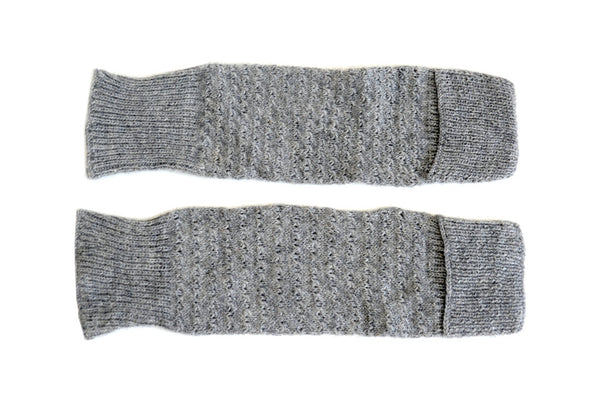 HAND-KNIT GREY LEG/ARM WARMER