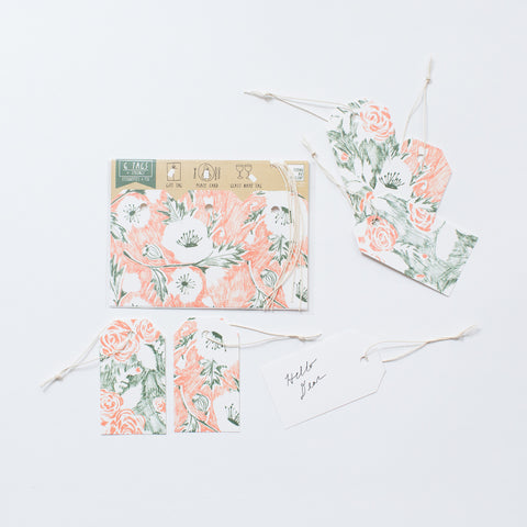 FLORAL GIFT TAGS-SET OF 6