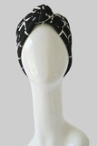 BLACK GRID TEXTURE HEADWRAP