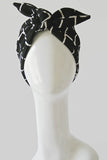 BLACK GRID TEXTURE HEADWRAP