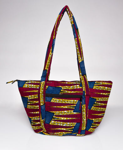 AYINKEH TOTE IN WINE GEO PRINT