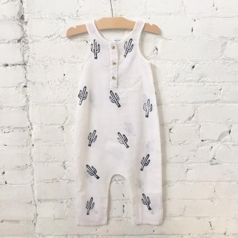 Woodlands Jumpsuit-White Cactus