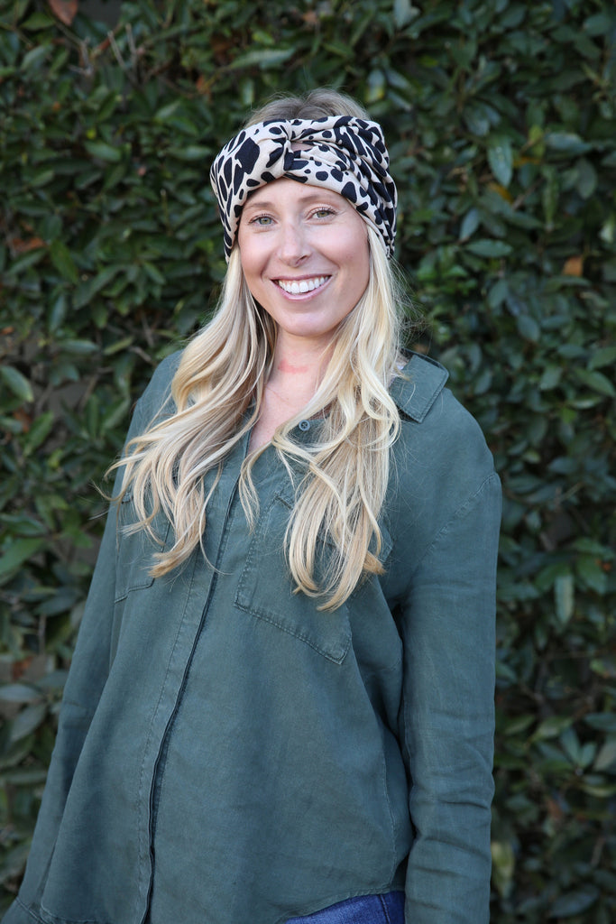 SAFARI PRINT WIDE TURBAN
