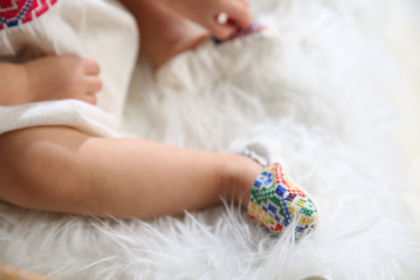 HANDMADE EMBROIDERED BABY SHOES 6-12 MONTHS