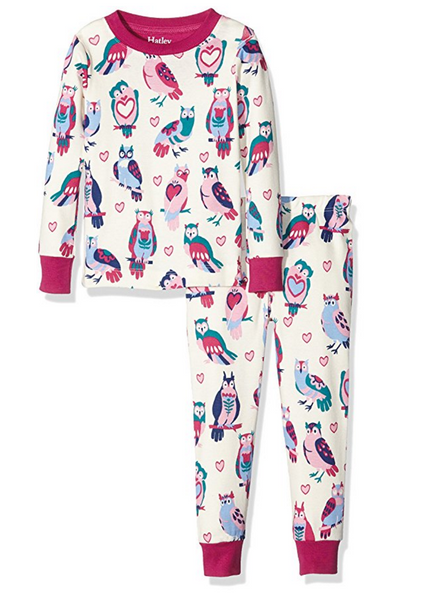 LONG SLEEVE TWO PIECE COVERALL HAPPY OWL PRINT