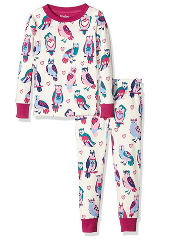 LONG SLEEVE TWO PIECE COVERALL HAPPY OWL PRINT